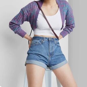 Target Wild Fable denim high waisted mom shorts: size 2/26